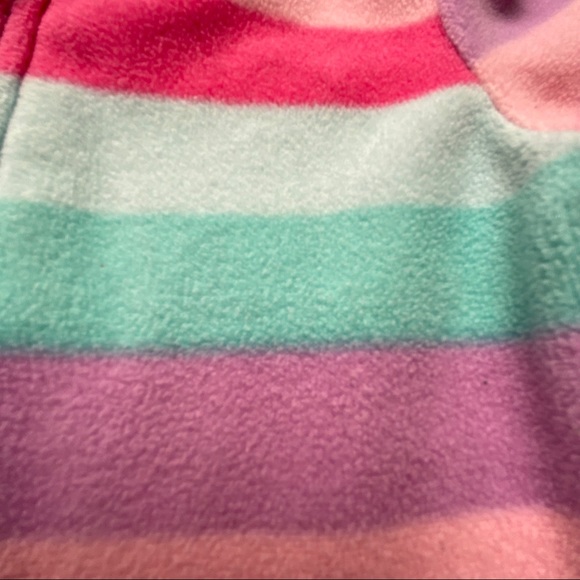 Childrens Place Girls Fleece Multi-Stripe Full Front Zip-up Hoodie - Picture 4 of 16